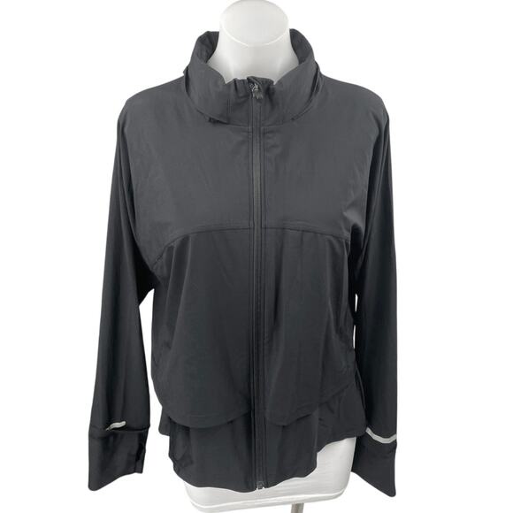 Sweaty Betty Women's Black Long Sleeve Full Zip Athletic Track Jacket Size L - Picture 1 of 4